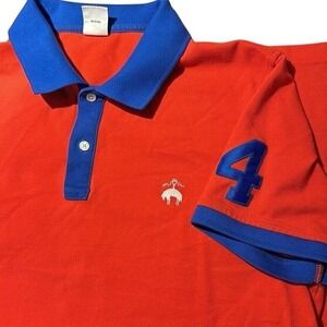 Brooks Brothers Mens Slim Fit Performance Polo Size XL Red/Royal Blue #4